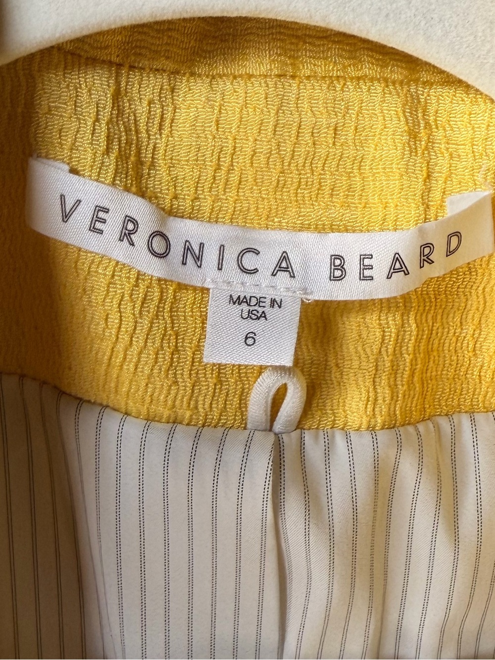 Veronica Beard Yellow Single Button Blazer (Dickey zip in compatible) | Size 6 - Picture 7 of 13